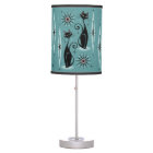 Mid Century Cats and Clocks Large Scale on Blue