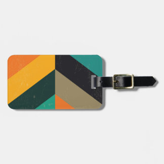 Mid Century Chevron Luggage Tag