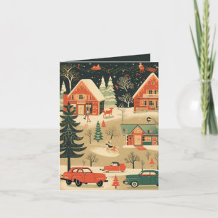 Mid Century Christmas Card