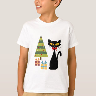 Mid Century Christmas cat T-Shirt