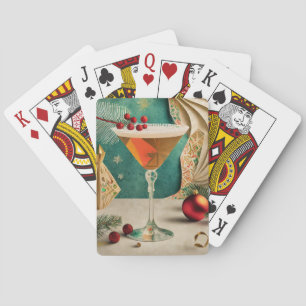 Mid Century Christmas Cocktail Party Happy Hour Playing Cards