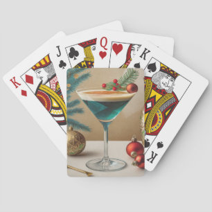 Mid Century Christmas Cocktail Party Happy Hour Playing Cards