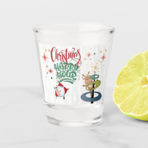 Mid-Century Christmas Happy Hour Shot Glass