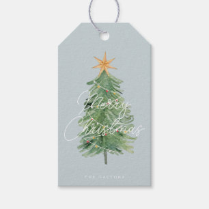 Mid Century Christmas Tree Holiday   Gift Tag