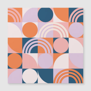 Mid-Century Circles Stripes: Geometric Pattern