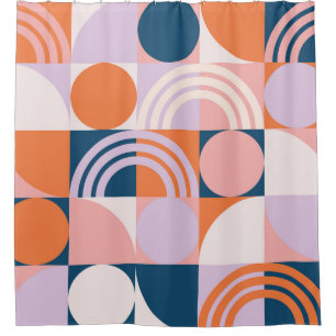 Mid-Century Circles Stripes: Geometric Pattern