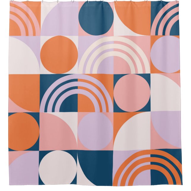 Mid-Century Circles Stripes: Geometric Pattern (Front)