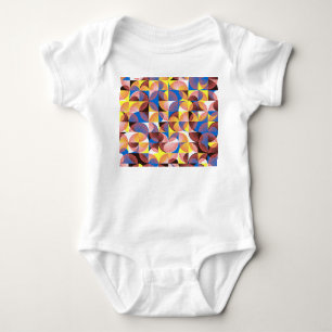 Mid-century circles, stripes, vintage tiles baby bodysuit