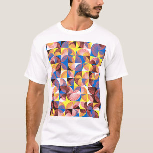 Mid-century circles, stripes, vintage tiles T-Shirt