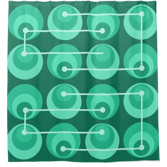 Mid Century Circles Teal (Front)