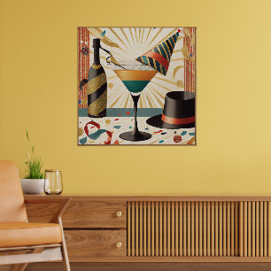 Mid-Century Cocktail Hour - New Years Eve Poster