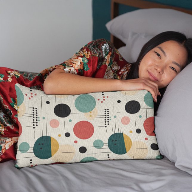 Mid century colorful geometric pattern pillowcase (Creator Uploaded)