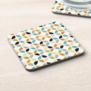 Mid Century Colourful Circles Geometric Pattern Coaster