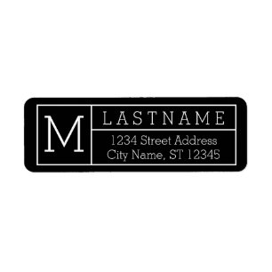 Mid Century Custom Family Name - Return Address
