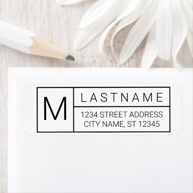 Mid Century Custom Family Name - Return Address (Insitu)