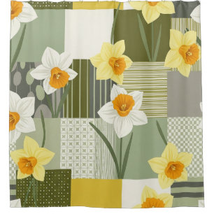 Mid-Century Daffodil Floral Pattern