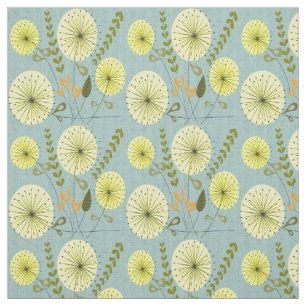 Mid-Century Dandelion Clocks Fabric
