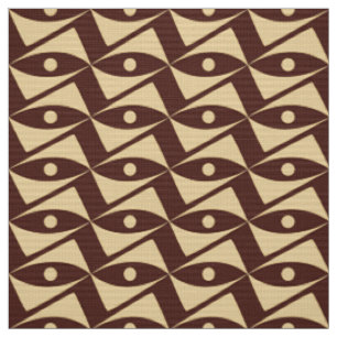 Mid-Century Delta Wings - chocolate & camel Fabric