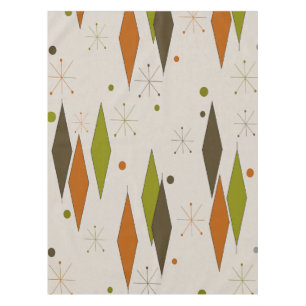 Mid-Century Diamond Pattern Tablecloth