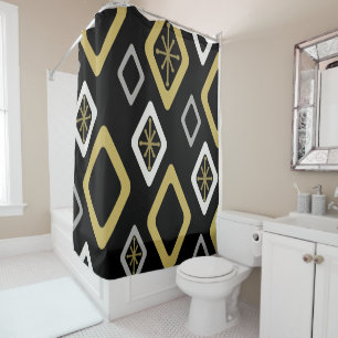 Mid Century Diamonds Black Gold