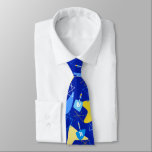 Mid-Century Dreidels Blue Tie<br><div class="desc">Show your style this Hanukkah season with this fun,  retro dreidel design!</div>