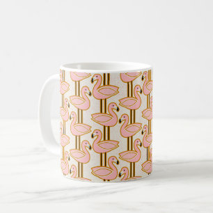 Mid century flamingo coffee mug