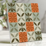 Mid-Century Floral Pattern in Terracotta and Sage Tile<br><div class="desc">Add timeless charm to your space with this mid-century modern floral pattern. Featuring a mix of terracotta orange, sage green, and muted cream, this design brings a retro aesthetic to your home. The repeating geometric floral motifs create a harmonious and stylish look, ideal for backsplashes, accent walls, or unique interior...</div>