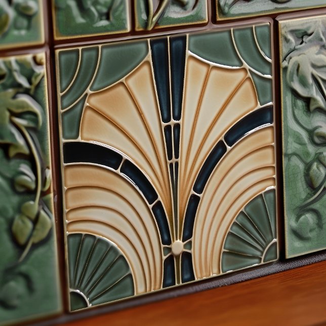 Mid-Century Flower Symmetry Art Deco Belle Epoque Tile (Creator Uploaded)