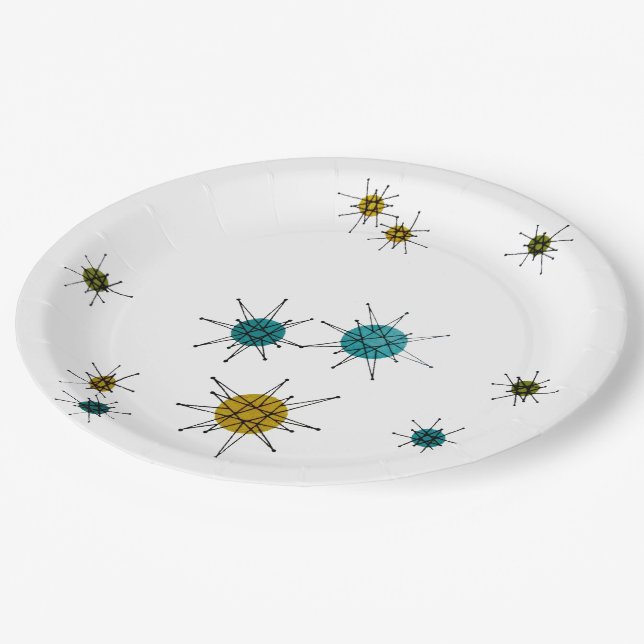 Mid-Century Franciscan Starburst II Paper Plate (Angled)