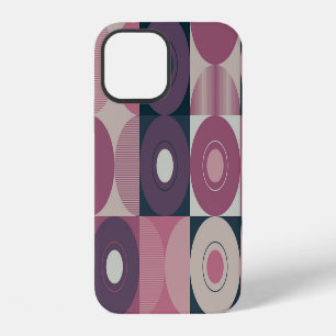 Mid-century geometric: abstract colourful pattern iPhone 12 case