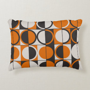 Mid-century geometric abstract pattern with simple accent pillow