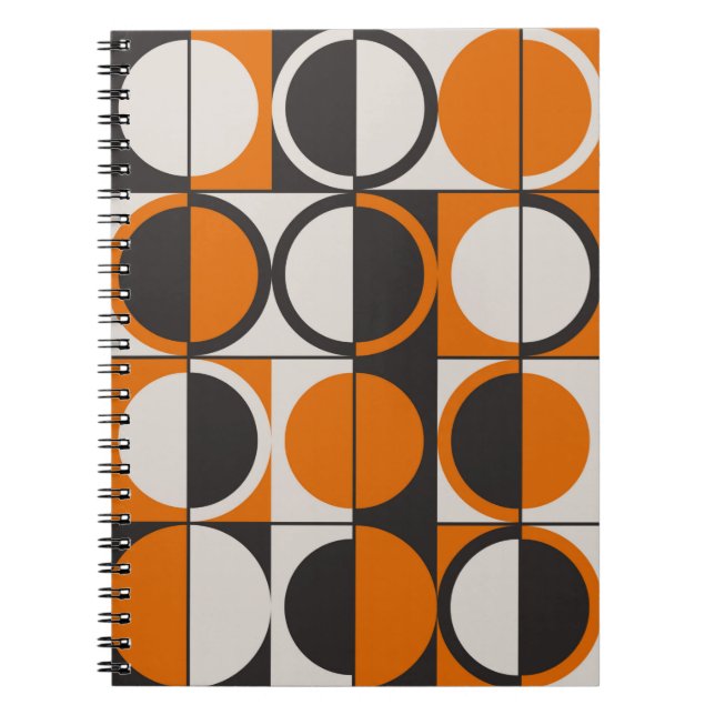 Mid-century geometric abstract pattern with simple notebook (Front)