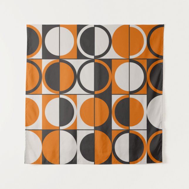 Mid-century geometric abstract pattern with simple tapestry (Front)