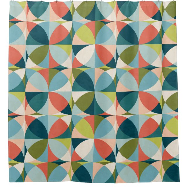 Mid-Century Geometric, Abstract Seamless Design. (Front)