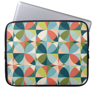 Mid-Century Geometric, Abstract Seamless Design. Laptop Sleeve