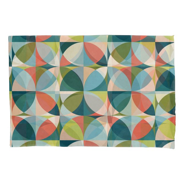 Mid-Century Geometric, Abstract Seamless Design. Pillowcase (Front)