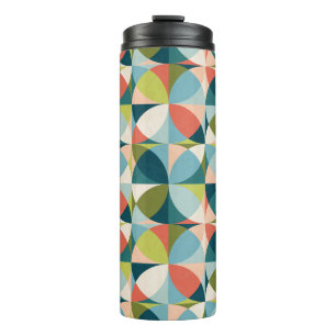 Mid-Century Geometric, Abstract Seamless Design. Thermal Tumbler