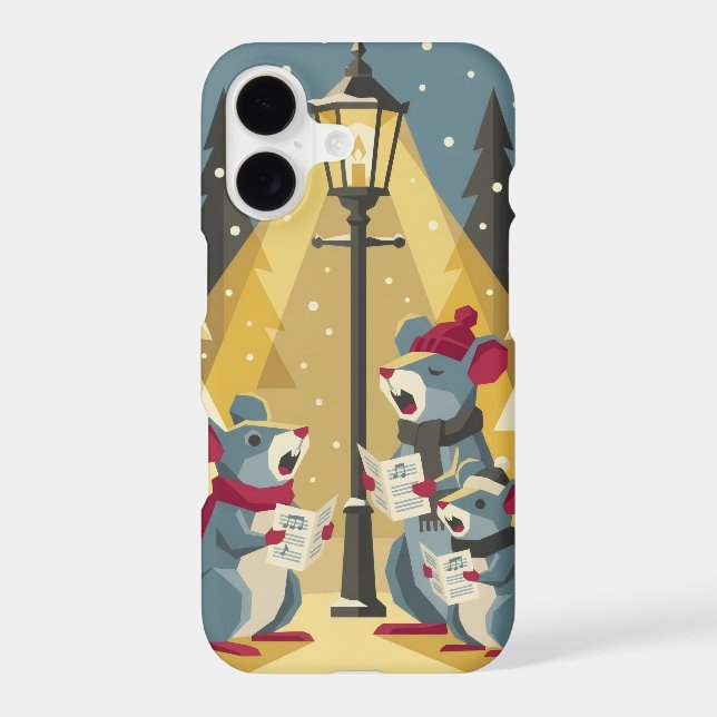 Mid Century Geometric | Carolling Mice (Back)