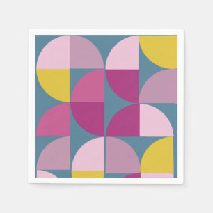 Mid Century Geometric Design Napkin