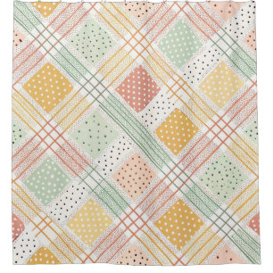 Mid-Century Geometric Design with Dots and Lines