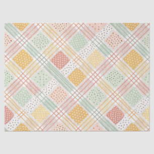 Mid-Century Geometric Design with Dots and Lines Tissue Paper