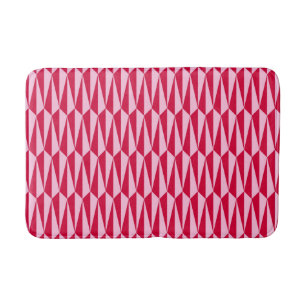 Mid-Century geometric, fuchsia and pink Bath Mat