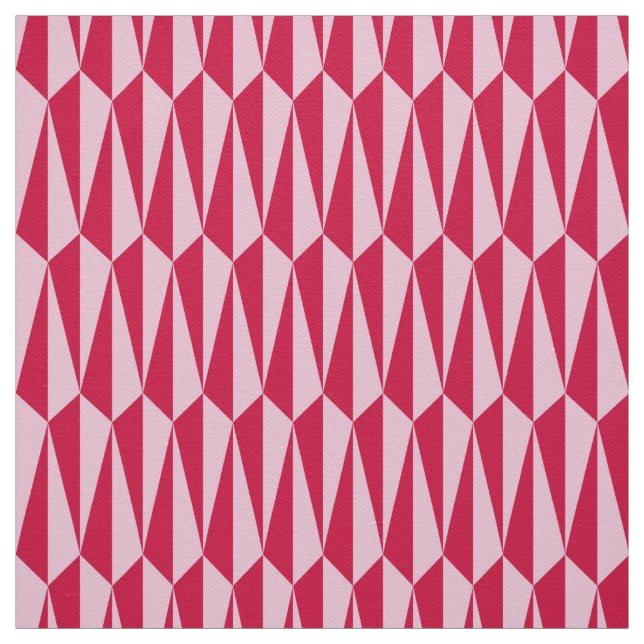 Mid-Century geometric, fuchsia and pink Fabric (Swatch)