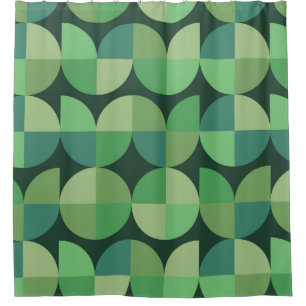 Mid Century Geometric Green Teal Pattern 