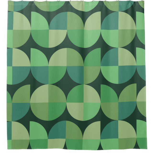 Mid Century Geometric Green Teal Pattern  (Front)