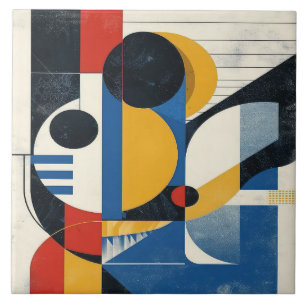 Mid-Century Geometric Mastery No 3 Tile