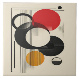 Mid-Century Geometric Mastery No 5 Tile