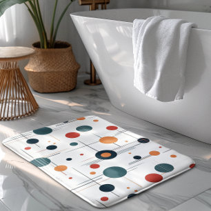 Mid Century Geometric Pattern Bath Mat