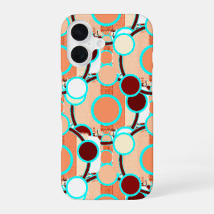 mid-century Geometric Pattern iPhone 16 Case
