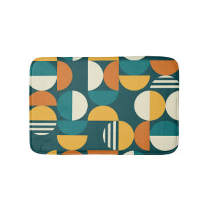 Mid-Century Geometric: Retro Minimalist Design. Bath Mat